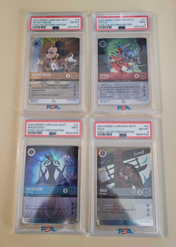 2023 Disney Lorcana D100 Collector's Edition PSA 8 9 Partial Set - Image 1