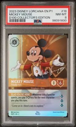 2023 Disney Lorcana D100 Collector's Edition PSA 8 9 Partial Set - Image 3