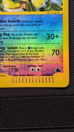 CARTA CARD POKEMON ENG HOLO REVERSE POLITOED SET SKYRIDGE 25/144 NO CHARIZARD - Image 2
