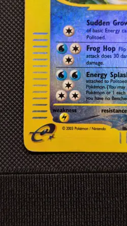 CARTA CARD POKEMON ENG HOLO REVERSE POLITOED SET SKYRIDGE 25/144 NO CHARIZARD - Image 3