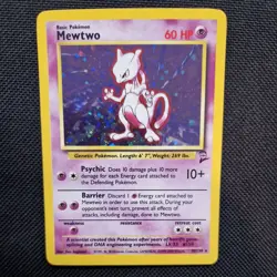 NM - Mewtwo 10/130 Base Set 2 Holo Rare Pokemon Card - Image 1