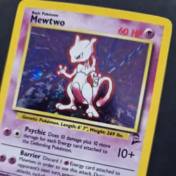 NM - Mewtwo 10/130 Base Set 2 Holo Rare Pokemon Card - Image 4
