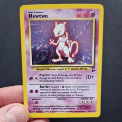 NM - Mewtwo 10/130 Base Set 2 Holo Rare Pokemon Card - Image 5