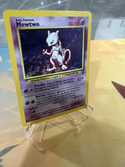 Mewtwo 10/130 Holo Rare Base Set 2 - Pokemon Card WOTC - Image 3