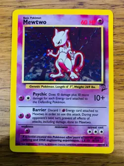 Mewtwo (10/130) Holo Base Set 2 Pokemon Card! FAST & FREE P&P! - Image 2