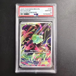 2025 Pokemon Mega Evolution Base 133 Illustration Rare Bulbasaur PSA 10 Gem Mint - Image 1