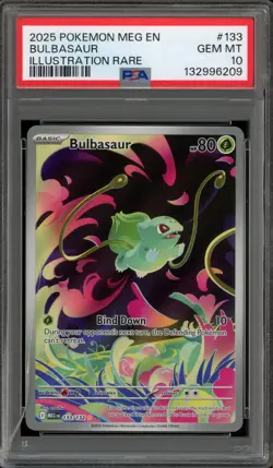 Pokemon Bulbasaur Mega Evolution Illustration Rare #133 PSA 10 Gem Mint - Image 1