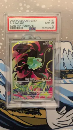 PSA Gem Mint 10 Bulbasaur Illustration Rare 133/132 Me 01 Mega Evolution Pokemon - Image 1