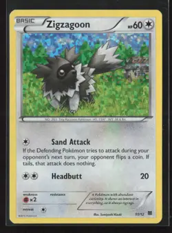 Zigzagoon 11/12 Promo Holo McDonald's Promos 2015 Pokemon Card - Image 1