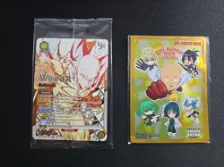 Union Arena One Punch Man Saitama WINNER Card – UAPR/OPM-1-018 English Sealed - Image 1