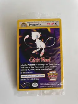 Pokemon The First Movie Dragonite Promo Card Sealed 1999 WB Gold Stamp Catch Mew - Image 1