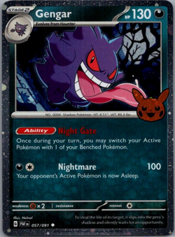 Gengar 57/91 Cosmos Holo Pokemon Card TCG Halloween Trick Or Trade 2024 - Image 1