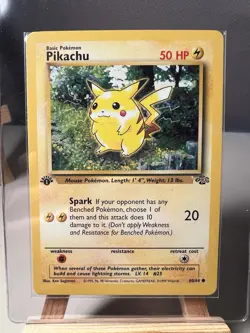 Pokemon Pikachu TCG 1st Edition Jungle Card 60/64 WOTC Vintage - Image 1