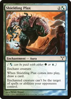 Shielding Plax 1x FOIL DIS MTG Dissension Common MINT green blue - Image 1