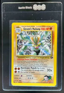 2000 Pokemon Gym Challenge Giovanni's Machamp Holo #6/132 - Image 1