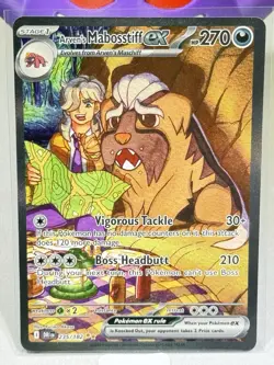 Pokemon TCG Arven's Mabosstiff EX #235/182 Sv10: Destined Rivals SIR - Image 1