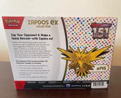 Pokemon TCG Scarlet & Violet 151 Zapdos EX Collection Box Sealed NEW - Image 2