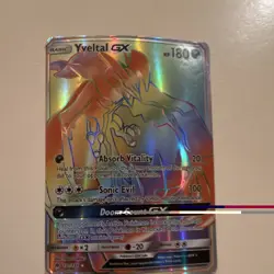 Pokemon Yveltal GX Secret Rare Full Art Holo SM-Forbidden Light 137/131 - Image 1