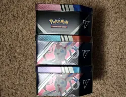Pokemon TCG V Heroes Tin Set Sylveon Umbreon & Espeon Eeveelutions Sealed New - Image 2