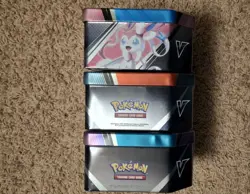 Pokemon TCG V Heroes Tin Set Sylveon Umbreon & Espeon Eeveelutions Sealed New - Image 4