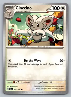 Pokemon TCG SV: Black Bolt Cinccino 076/086 - Image 1