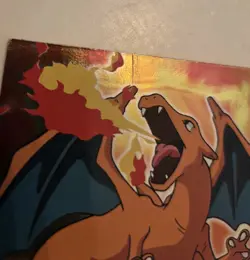 Holo Charizard E6 of 12 Blue Label Topps Pokemon The First Movie MP READ - Image 3