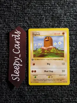 Diglett 47/102 1st Edition Shadowless Base Set 1999 Pokemon WOTC TCG LP-NM - Image 1