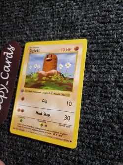 Diglett 47/102 1st Edition Shadowless Base Set 1999 Pokemon WOTC TCG LP-NM - Image 2