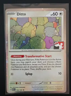 Pokemon TCG Ditto Pokemon Prize Pack Series 6 Promo Pokemon NM - Image 2