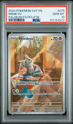 2024 POKEMON SVP EN-SV BLACK STAR PROMO #075 MIMIKYU PSA 10 - Image 1