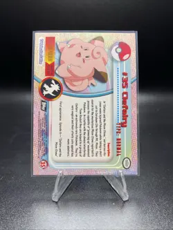 Pokemon #35 Clefairy Foil Holo Topps Chrome 2000 Animation Series 1 Vintage Rare - Image 2