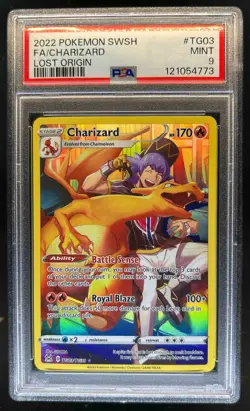 2022 Pokemon SWSH Lost Origin Charizard Trainer Gallery #TG03/TG30 PSA 9 - Image 1