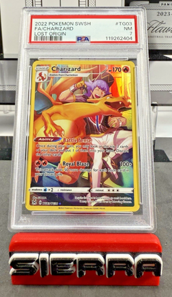 2022 Pokemon SWSH Lost Origin Charizard Trainer Gallery #TG03/TG30 PSA 7 - Image 1