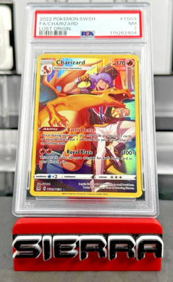 2022 Pokemon SWSH Lost Origin Charizard Trainer Gallery #TG03/TG30 PSA 7 - Image 2
