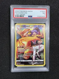 2022 Pokemon SWSH Lost Origin Charizard Trainer Gallery #TG03/TG30 PSA 7 - Image 3