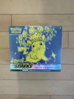 Pokemon Surging Sparks ETB Pokemon Center Exclusive SEALED Elite Trainer Box - Image 1