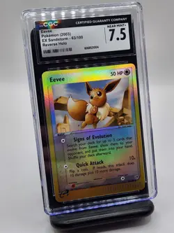 Eevee - Pokemon EX Sandstorm Reverse Holo 63/100, Near Mint+ (CGC 7.5) - Image 1