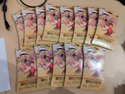 (Lot of 13) 13x Kingdoms of Intrigue- Sleeved Booster Pack OP04 One Piece EN - Image 1