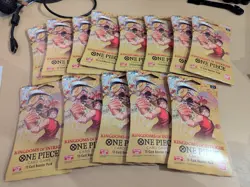 (Lot of 13) 13x Kingdoms of Intrigue- Sleeved Booster Pack OP04 One Piece EN - Image 2
