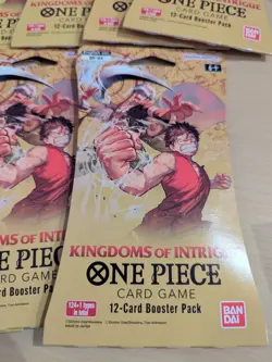 (Lot of 13) 13x Kingdoms of Intrigue- Sleeved Booster Pack OP04 One Piece EN - Image 3