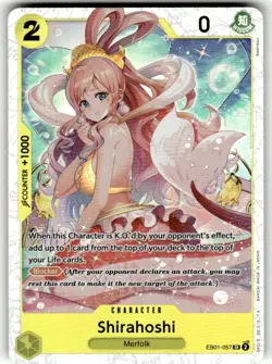 One Piece TCG EB01-057 [SR] (Shirahoshi) Memorial Collection (EB01) NM Foil - Image 1