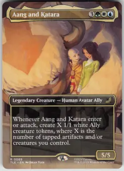 MTG Aang and Katara (Borderless) Normal NM Avatar: The Last Airbender: Eternal-L - Image 1