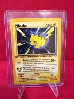 Pokemon Card Pikachu Neo Genesis 1st Edition Common 70/111 Near Mint - Image 1