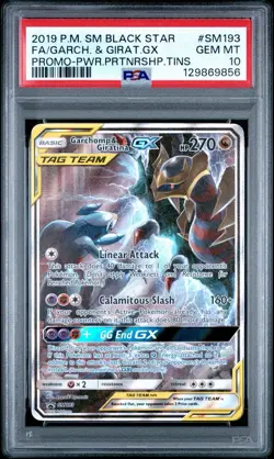2019 POKEMON SM BLACK STAR PROMO #SM193 FULL ART/GARCHOMP & GIRATINA GX PSA 10 - Image 1
