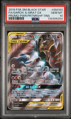 2019 POKEMON SM BLACK STAR PROMO #SM193 FULL ART/GARCHOMP & GIRATINA GX PSA 10 - Image 1
