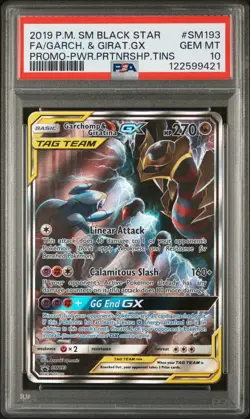 2019 POKEMON SM BLACK STAR PROMO #SM193 FULL ART/GARCHOMP & GIRATINA GX PSA 10 - Image 1