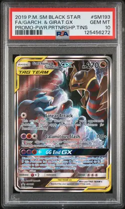 2019 POKEMON SM BLACK STAR PROMO #SM193 FULL ART/GARCHOMP & GIRATINA GX PSA 10 - Image 1