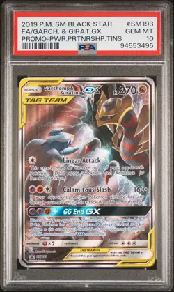 2019 POKEMON SM BLACK STAR PROMO #SM193 FULL ART/GARCHOMP & GIRATINA GX PSA 10 - Image 1
