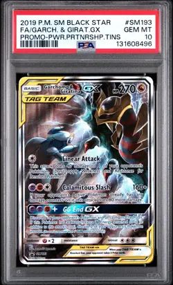 2019 POKEMON SM BLACK STAR PROMO #SM193 FULL ART/GARCHOMP & GIRATINA GX PSA 10 - Image 1
