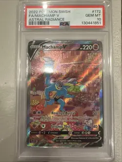 Pokemon Machamp V 172/189 Full Art Swsh10: Astral Radiance PSA 10 GEM MINT - Image 1